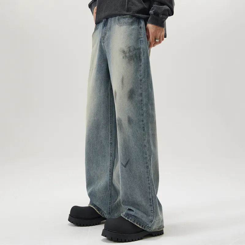 FISHGALAXY Jeans Unisex Vintage Blue-4