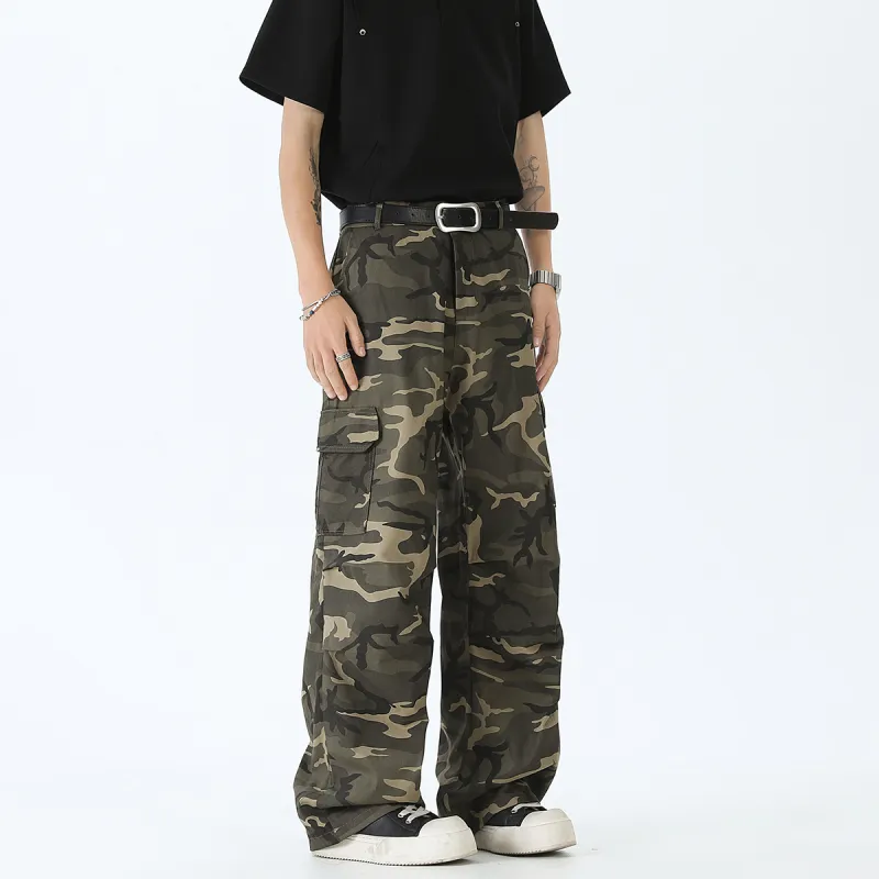 FISHGALAXY Casual Pants Unisex Army Green-3