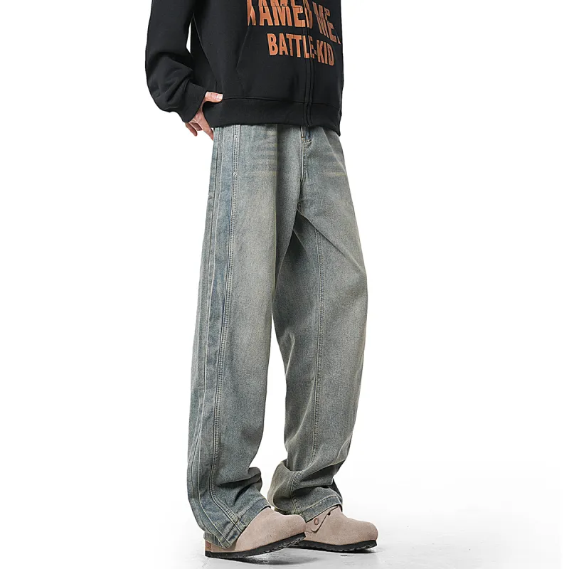 FISHGALAXY Jeans Unisex Washed Blue-4