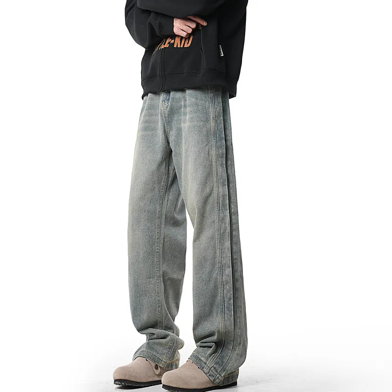 FISHGALAXY Jeans Unisex Washed Blue-5