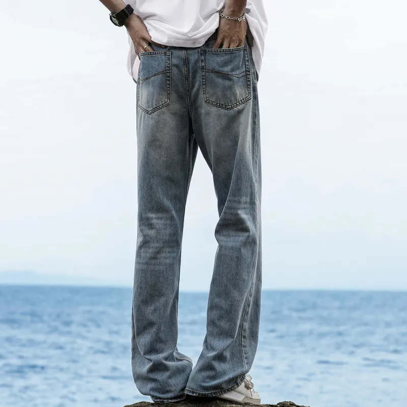FISHGALAXY Jeans Unisex Light Blue-4