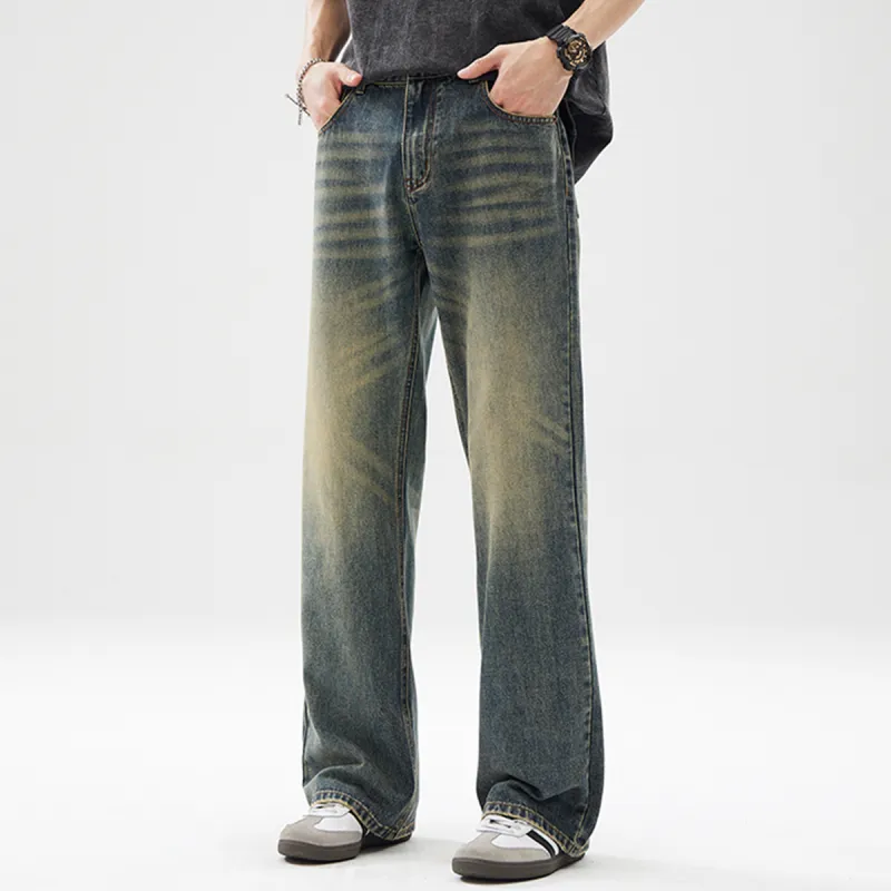 FISHGALAXY Jeans Unisex Vintage Blue-3