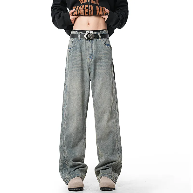 FISHGALAXY Jeans Unisex Washed Blue-2
