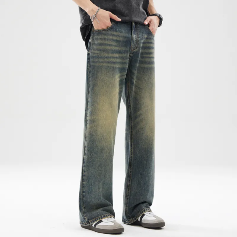 FISHGALAXY Jeans Unisex Vintage Blue-4