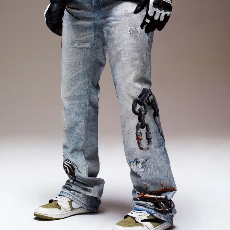 RESERFF Jeans Unisex Light Sky Blue-3