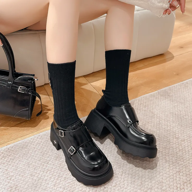 MIS. DANNY British Style Small Leather Shoes Loafers Women's-5