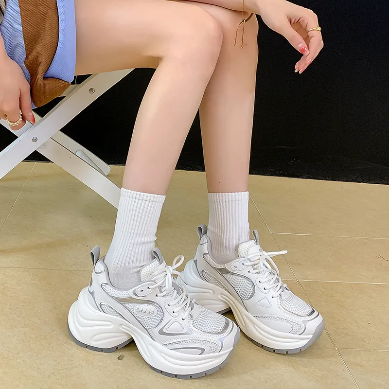 MIS. DANNY Slip-Resistant Breathable Low-Top Chunky Sneakers Women's-1