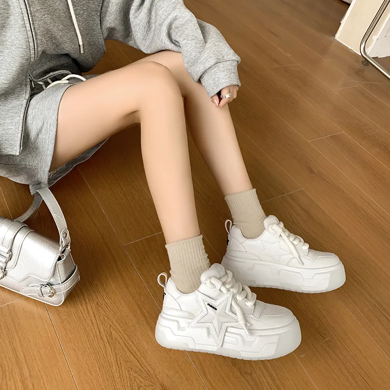 MIS. DANNY Height Increasing Low-Top Skateboard Shoes 6cm Women's-6