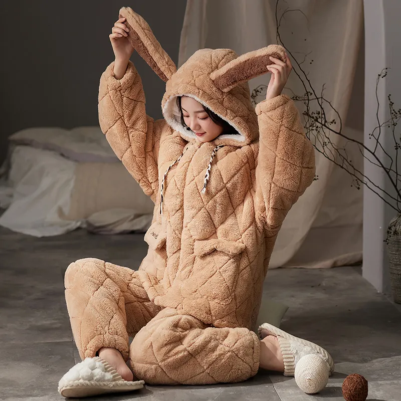 X QINGE Women's Pajama Sets-4