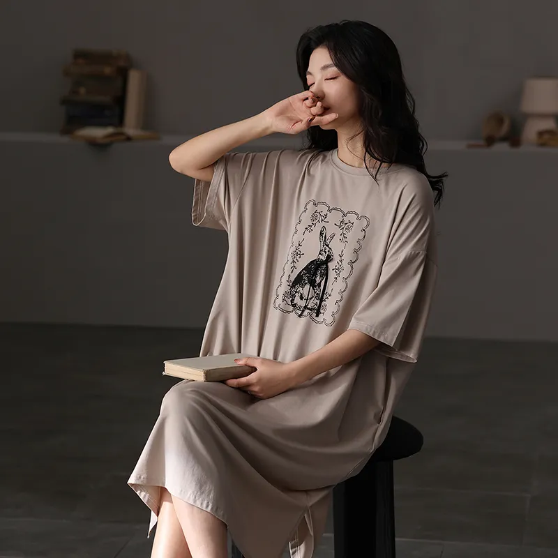 X QINGE Women's Nightgowns-5