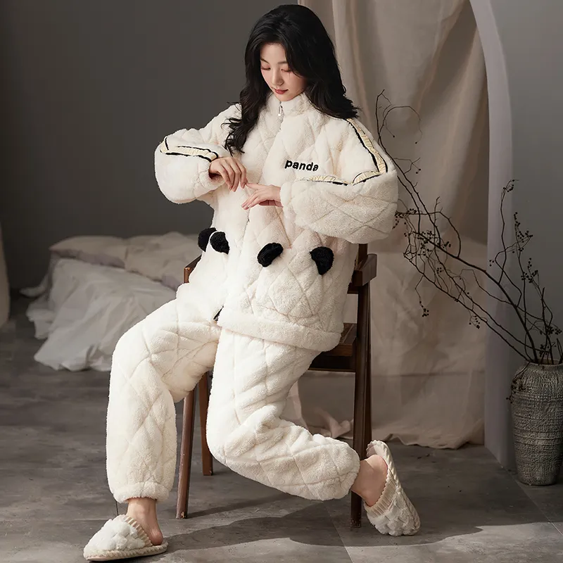 X QINGE Pajama Set Women's White-6
