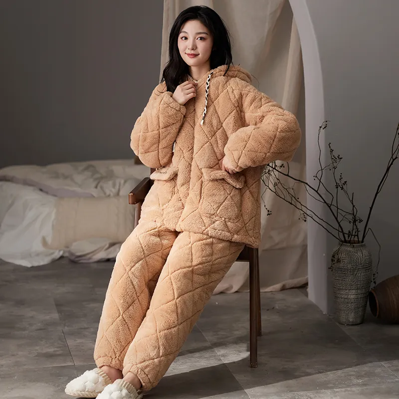 X QINGE Women's Pajama Sets-5