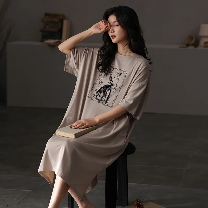 X QINGE Women's Nightgowns-4
