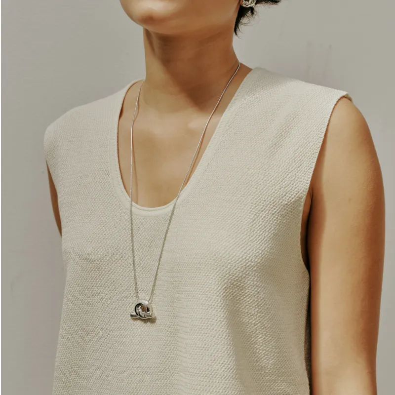 Juunngle Lab White Gold Plated Copper Necklaces Women's-1