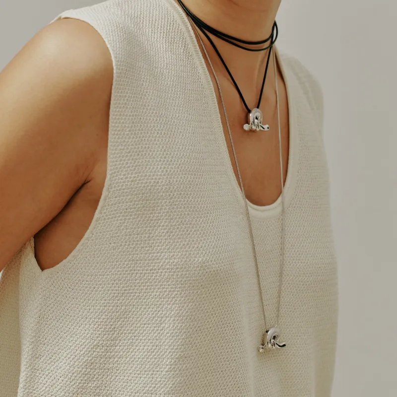 Juunngle Lab White Gold Plated Copper Necklaces Women's-2
