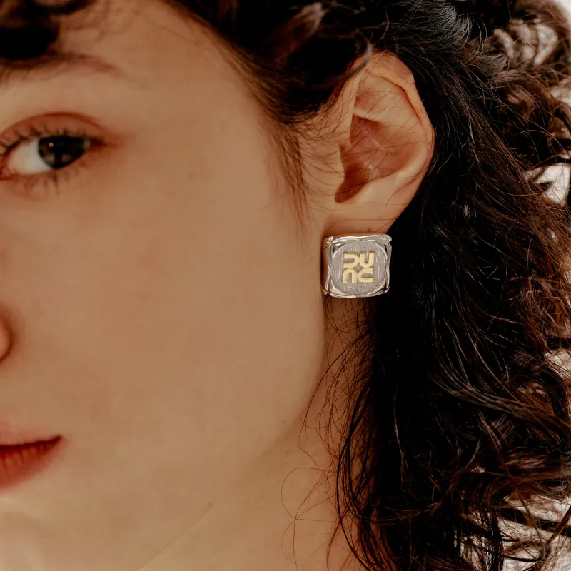 Juunngle Lab Gold Plated Copper Stud Earrings Women's-2
