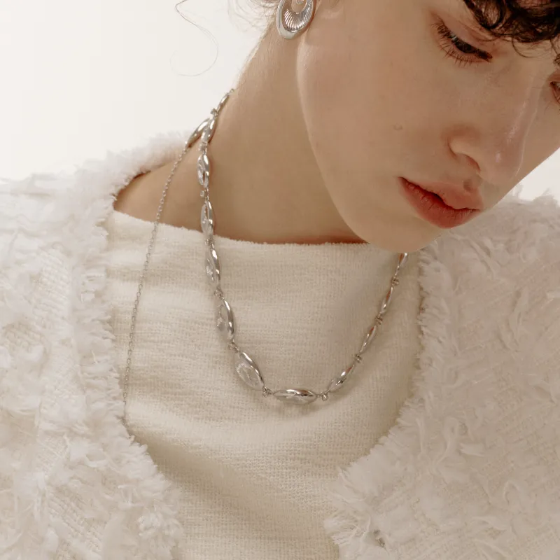 Juunngle Lab White Gold Plated Copper Necklaces Women's-3