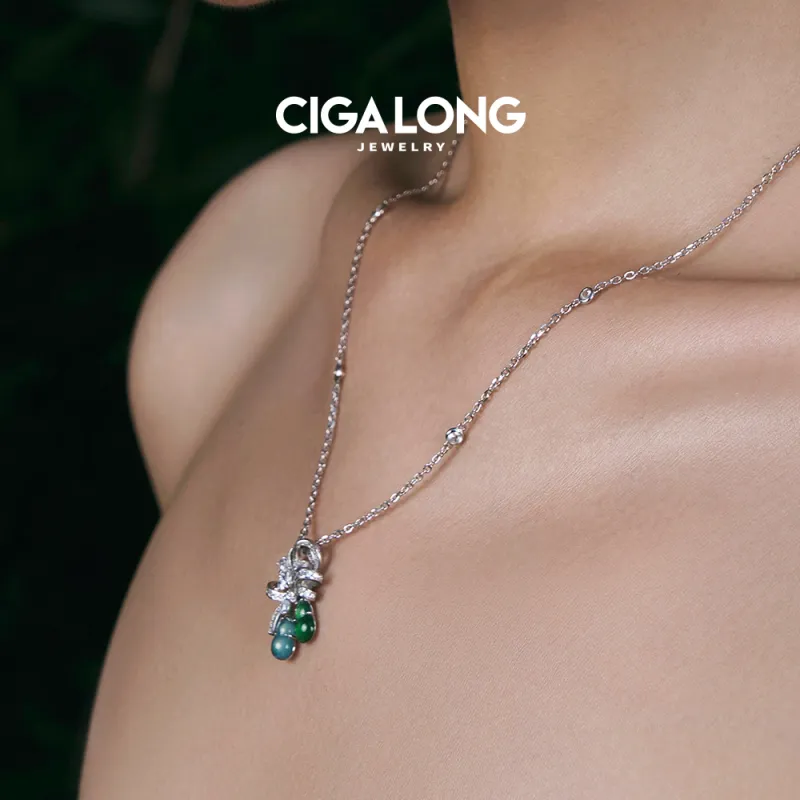 CIGA LONG High Ice Jade Jadeite Necklaces Women's-3