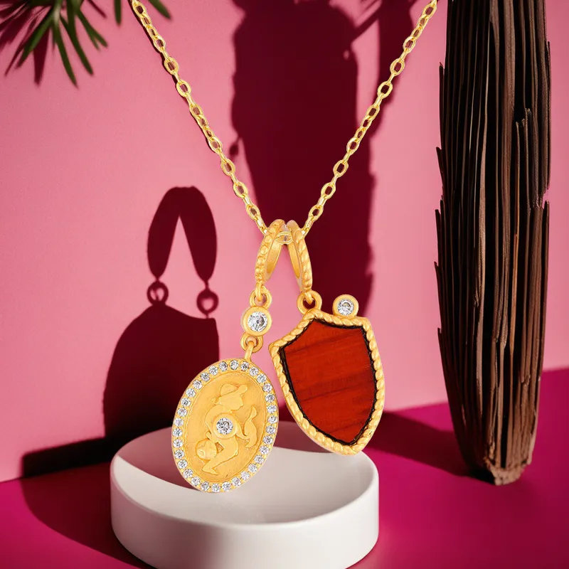 CIGA LONG Red Rosewood Necklaces Unisex-4