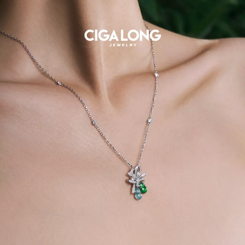 CIGA LONG High Ice Jade Jadeite Necklaces Women's-2