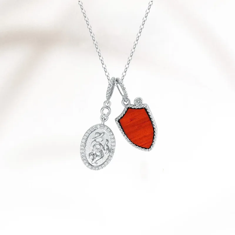 CIGA LONG Red Rosewood Inlaid Necklaces Unisex-3