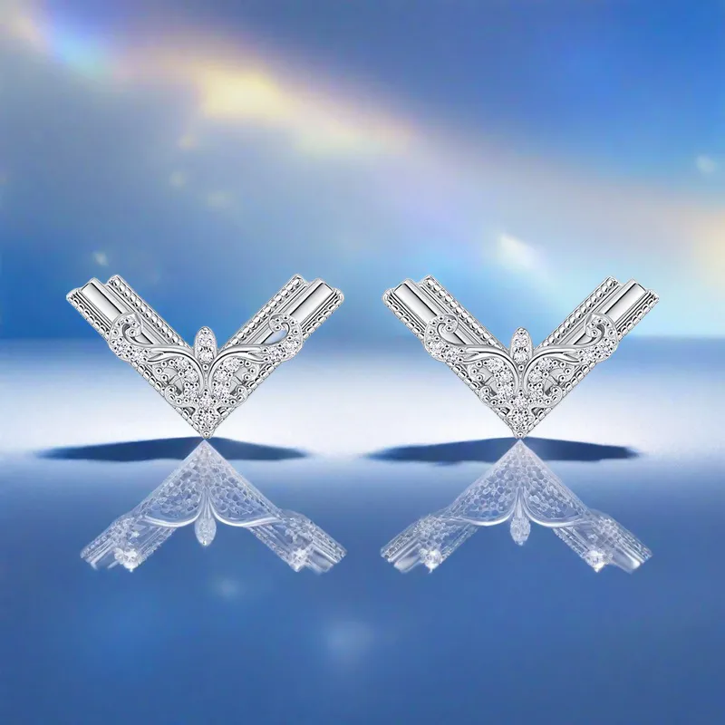 CIGA LONG 925 Sterling Silver Stud Earrings Unisex-4