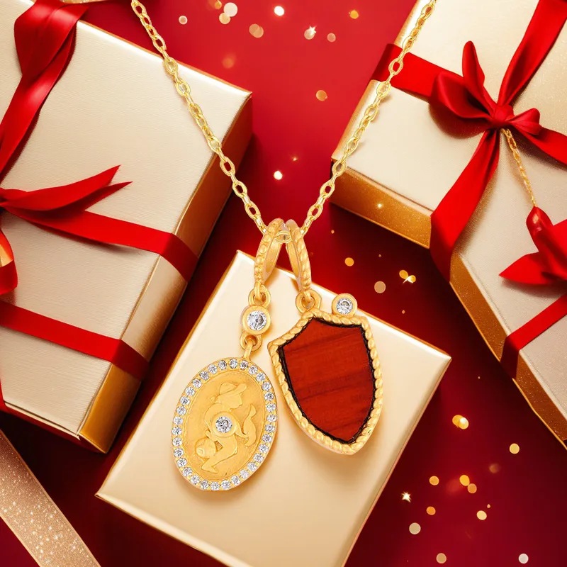 CIGA LONG Red Rosewood Necklaces Unisex-3