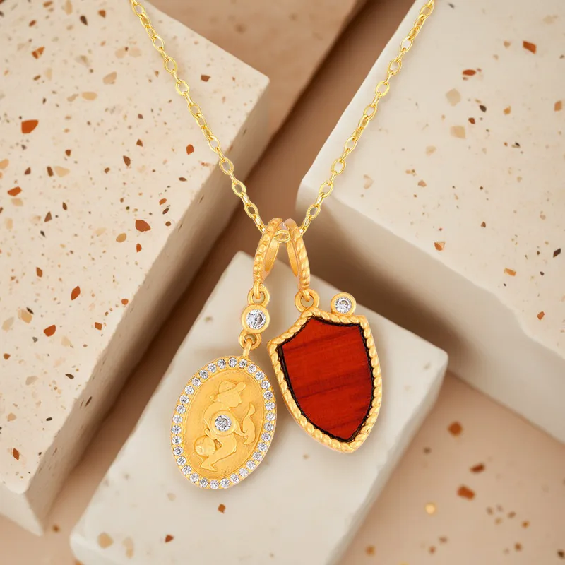 CIGA LONG Red Rosewood Necklaces Unisex-1