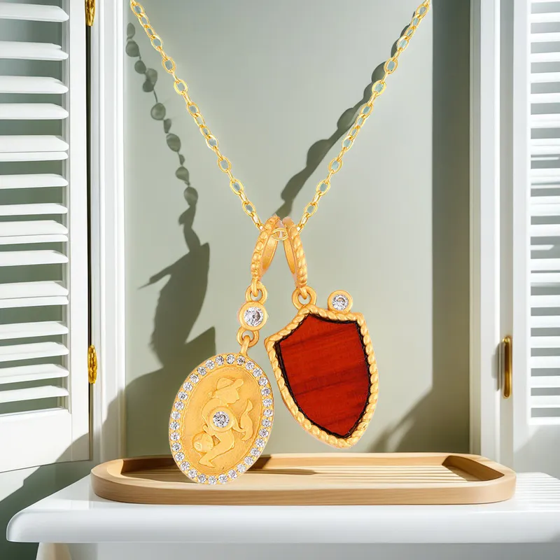 CIGA LONG Red Rosewood Necklaces Unisex-2