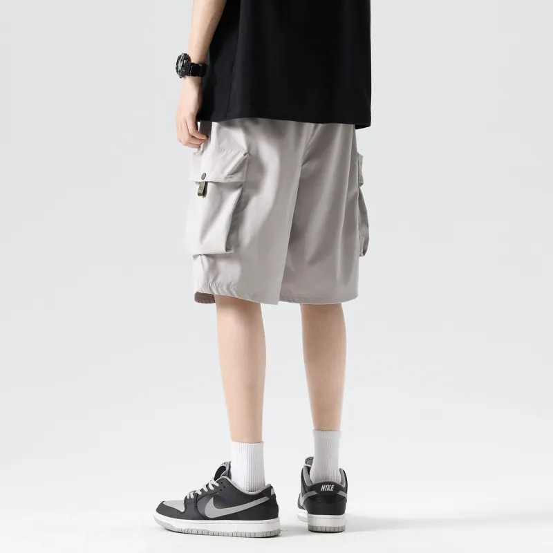 Genderless Trendy Brand 'Casual And Cool' Five Button Cargo Shorts Unisex-5