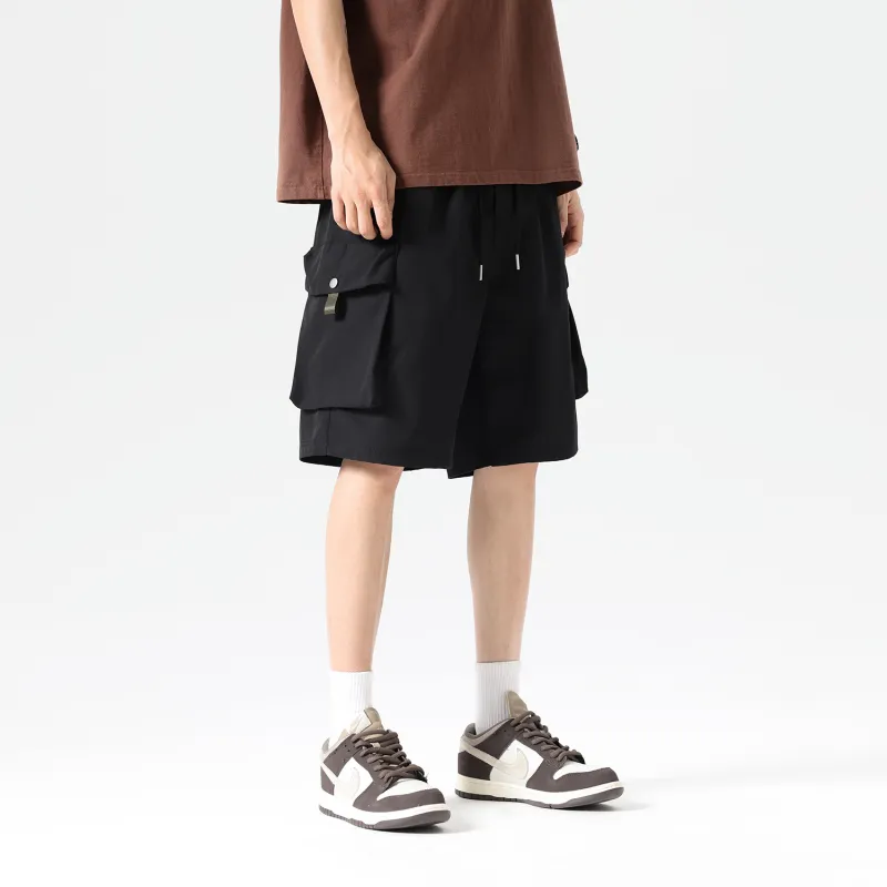 Genderless Trendy Brand 'Casual And Cool' Five Button Cargo Shorts Unisex-16