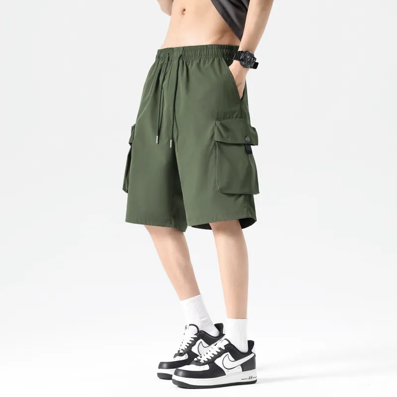 Genderless Trendy Brand 'Casual And Cool' Five Button Cargo Shorts Unisex-29
