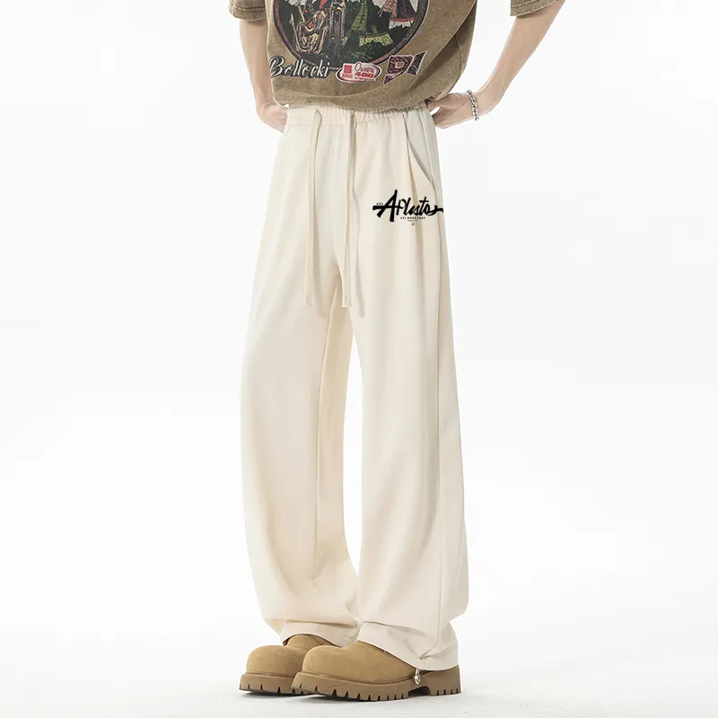 APUNCHLINEWORKSHOP Summer Students Thin Casual Pants Unisex-15