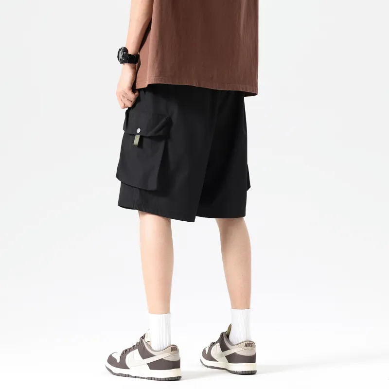 Genderless Trendy Brand 'Casual And Cool' Five Button Cargo Shorts Unisex-17