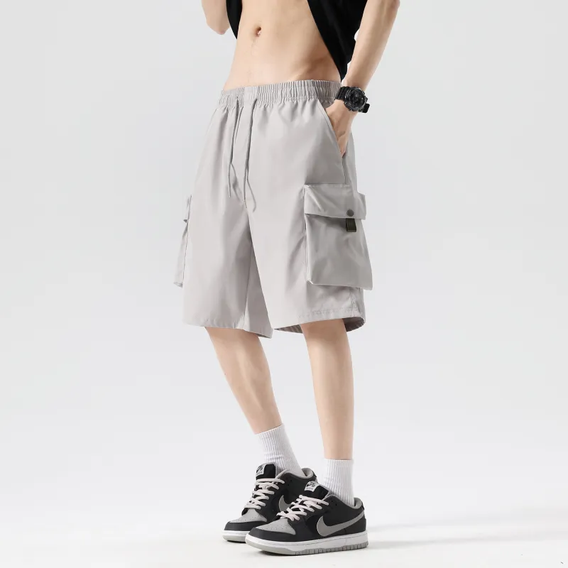 Genderless Trendy Brand 'Casual And Cool' Five Button Cargo Shorts Unisex-3
