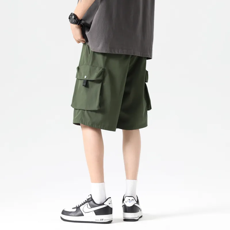 Genderless Trendy Brand 'Casual And Cool' Five Button Cargo Shorts Unisex-28