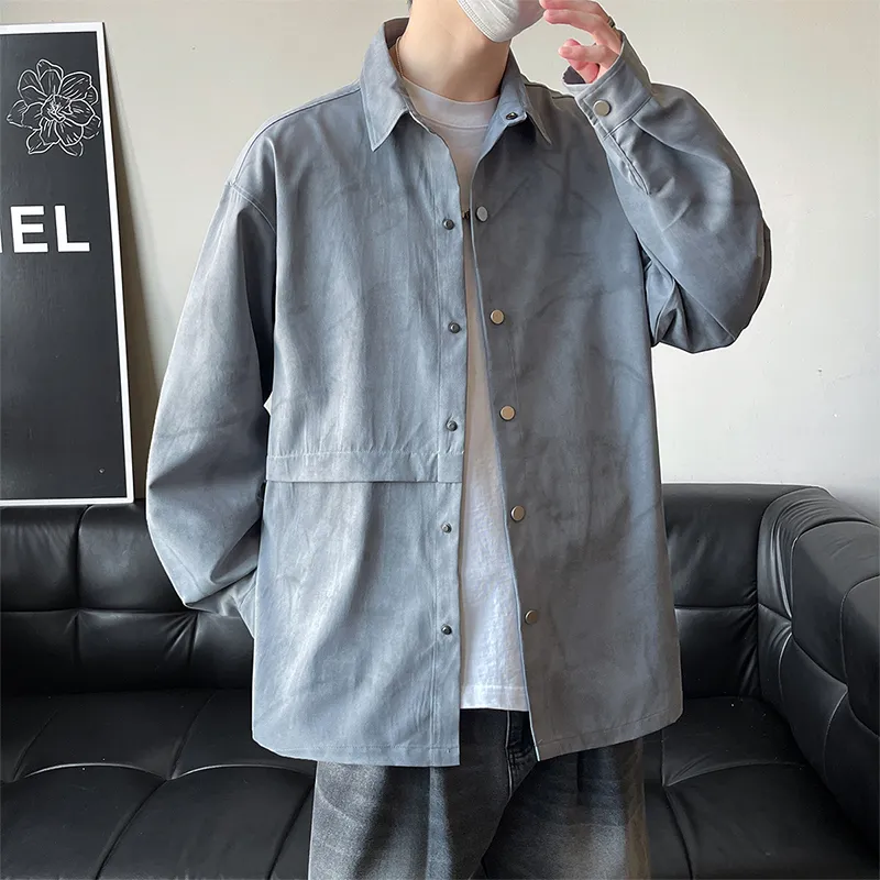 APUNCHLINEWORKSHOP Spring Summer Long Sleeved Thin Shirt For Men Unisex-9