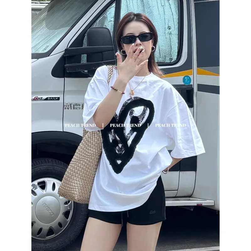 DESSUU T Shirts Women's White-4