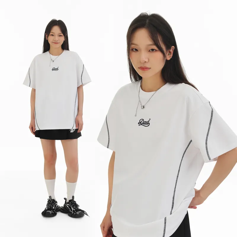 DESSUU Drop Shoulder Sleeve T Shirt Women's-3