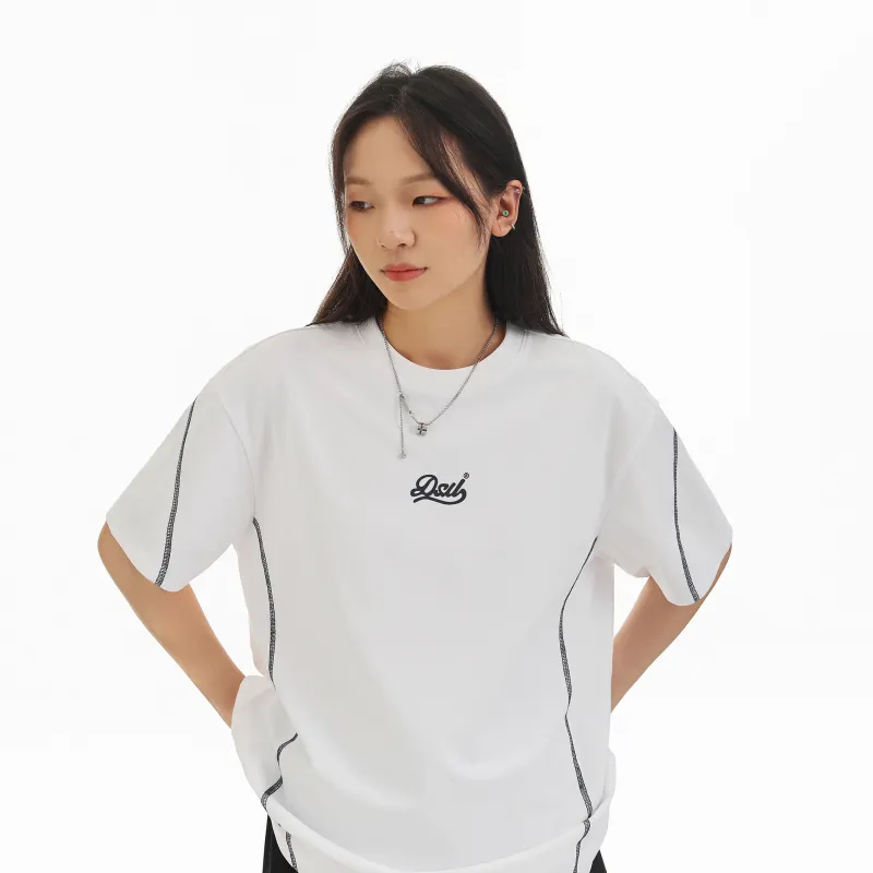 DESSUU Drop Shoulder Sleeve T Shirt Women's-5