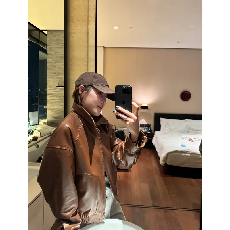 Le Alfashionline Leather Jacket Women's-9