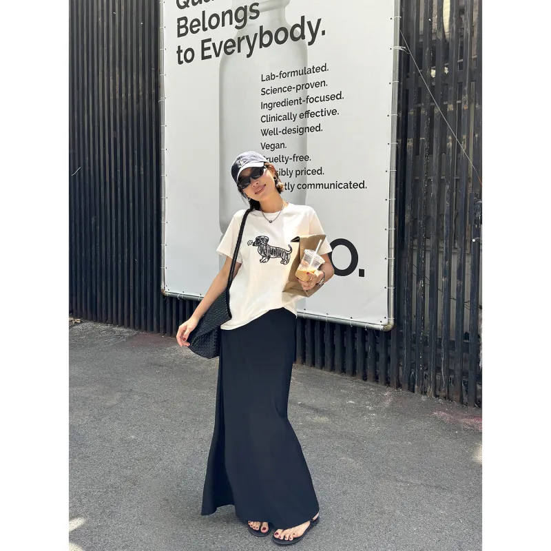 Le Alfashionline Casual Long Skirt Women's-5