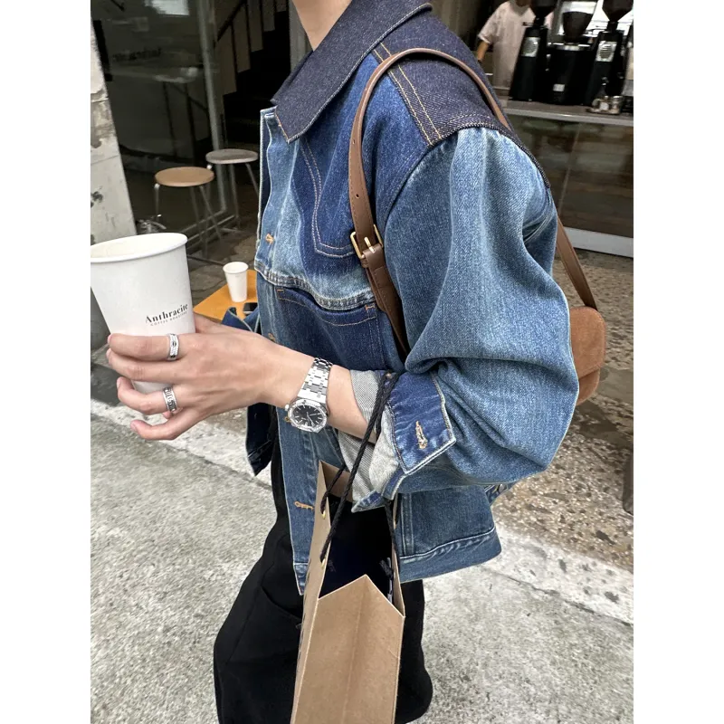 Le Alfashionline Denim Jacket Women's Blue-3
