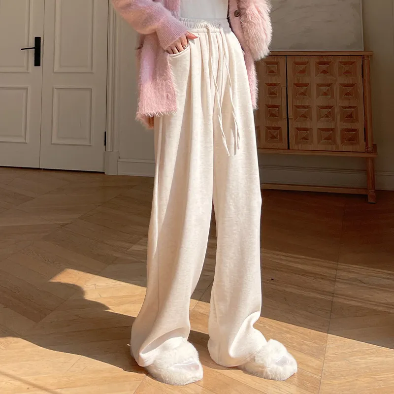 Ya Sheep People Casual Pants Women's Ecru-23