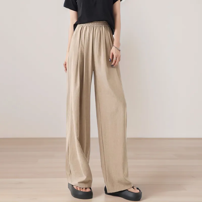 Ya Sheep People Casual Pants Women's Khaki-7