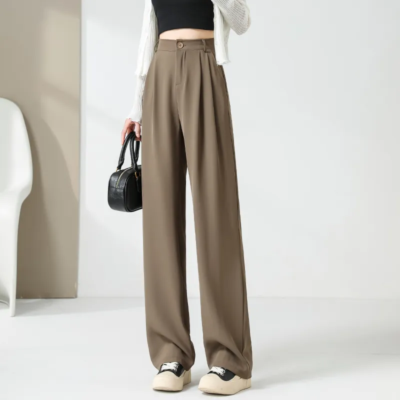 Ya Sheep People Casual Pants Women's Dark Coffee-7