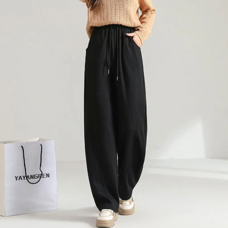 Ya Sheep People Casual Pants Women's Black-3