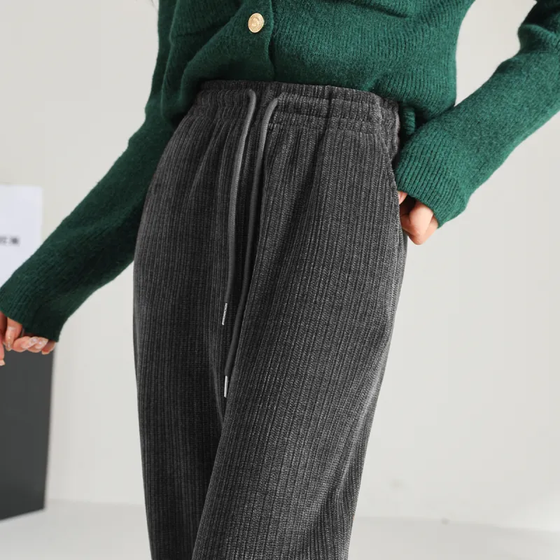 Ya Sheep People Casual Pants Women's Dark Gray Tall Height 164 Cm And Above-4