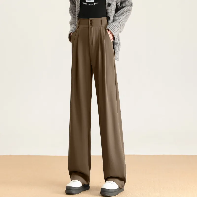 Ya Sheep People Casual Pants Women's Dark Coffee-13