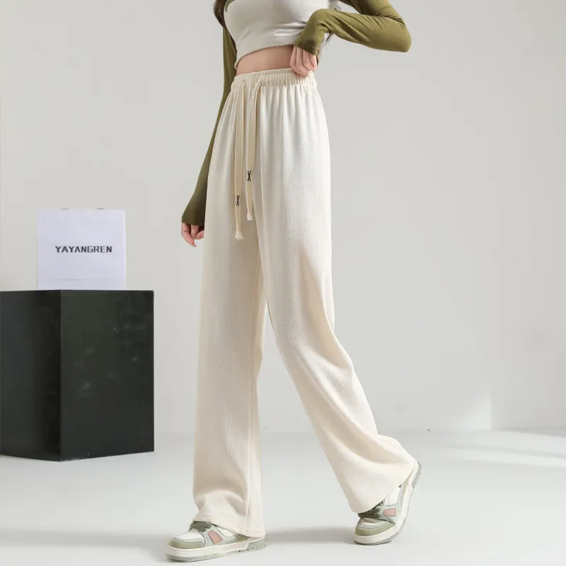 Ya Sheep People Casual Pants Women's Ecru-2